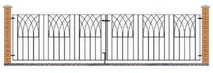 Abbey Double Driveway Gate ABZP14