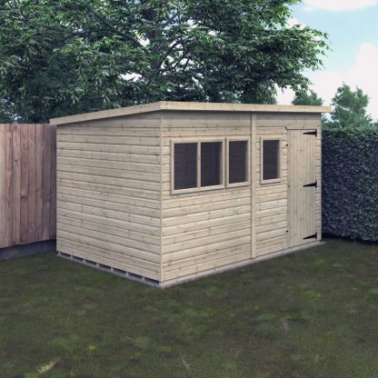 Premier Pent Shed 12x8 - Tanalised