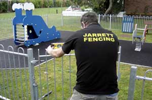 Installing a playground gate