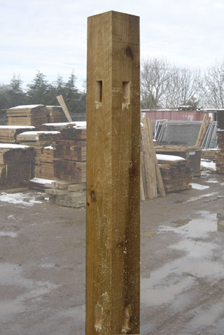 Morticed Timber Corner Post