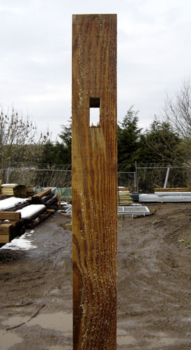 Morticed Timber Post